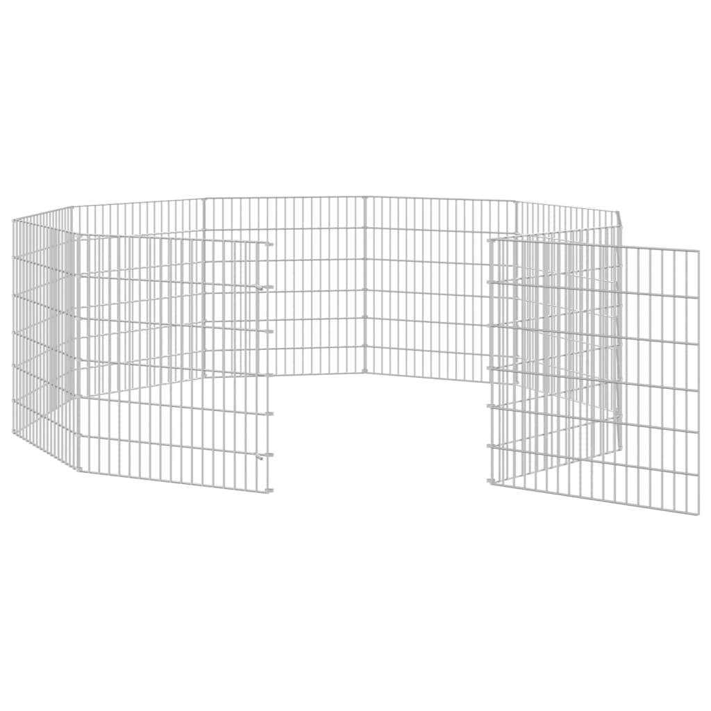 vidaXL Free Range Animal Enclosure 10-Panel 54x60 cm Galvanised Iron