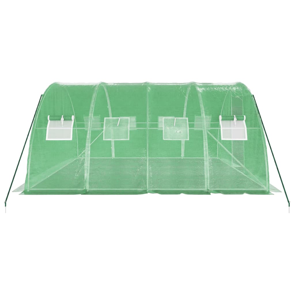 vidaXL Greenhouse with Steel Frame Green 16 m² 4x4x2 m