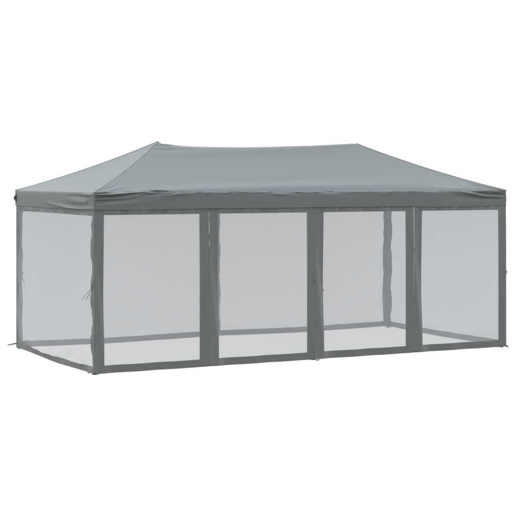 vidaXL Folding Party Tent with Sidewalls Anthracite 3x6 m