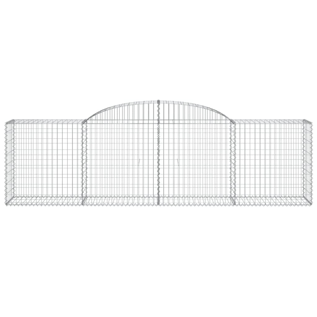 vidaXL Arched Gabion Basket 300x50x80/100 cm Galvanised Iron