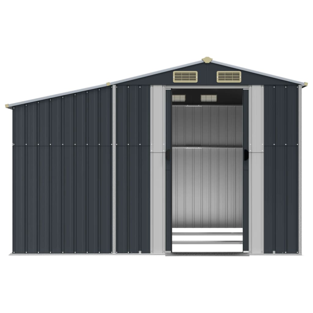 vidaXL Garden Shed Anthracite 277x279x179 cm Galvanised Steel