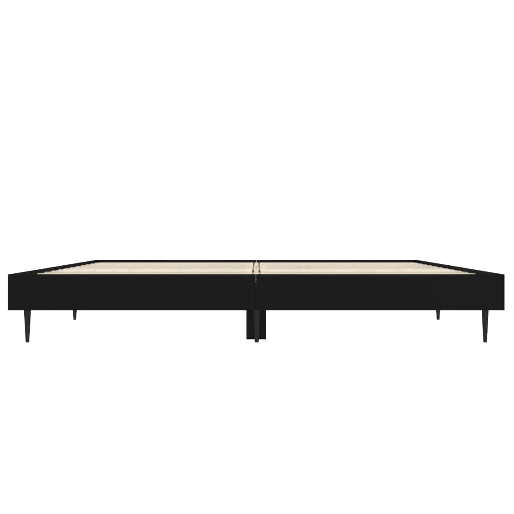 vidaXL Bed Frame without Mattress Black 135x190 cm Double Engineered Wood