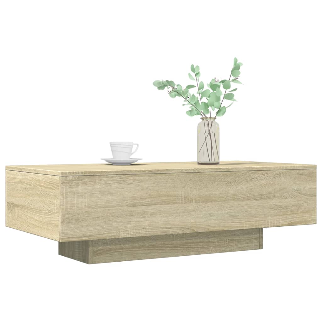 vidaXL Coffee Table Sonoma Oak 100x49.5x31 cm Engineered Wood