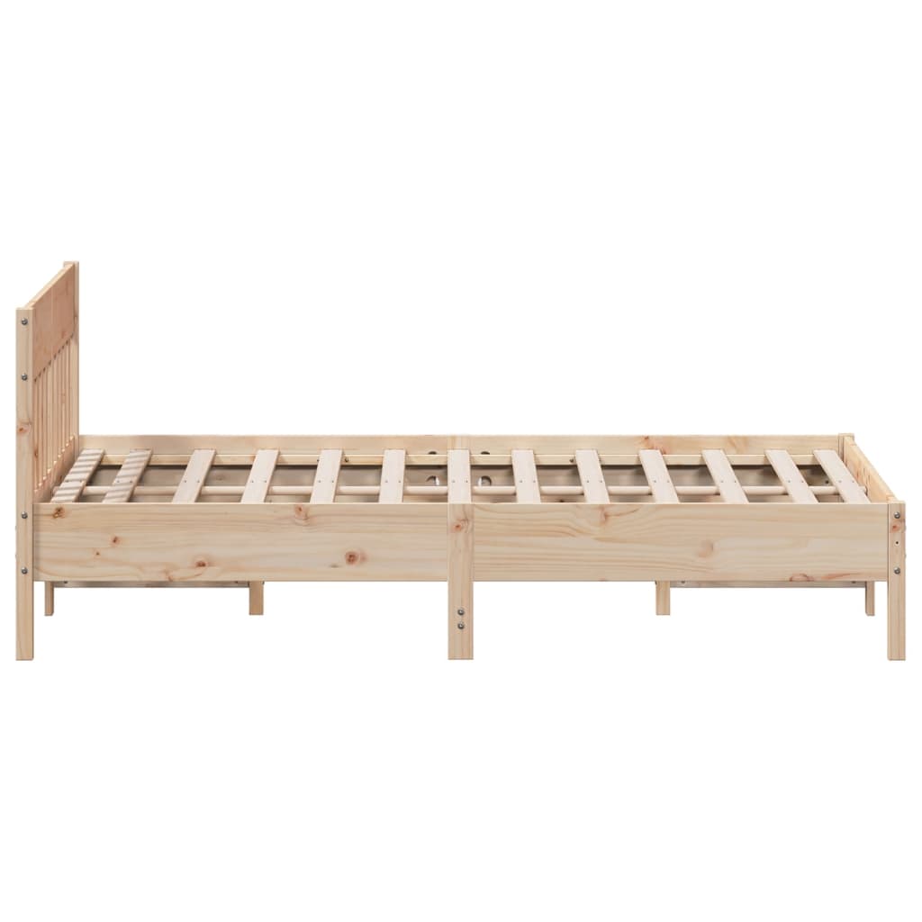 vidaXL Bed Frame without Mattress 150x200 cm King Size Solid Wood Pine