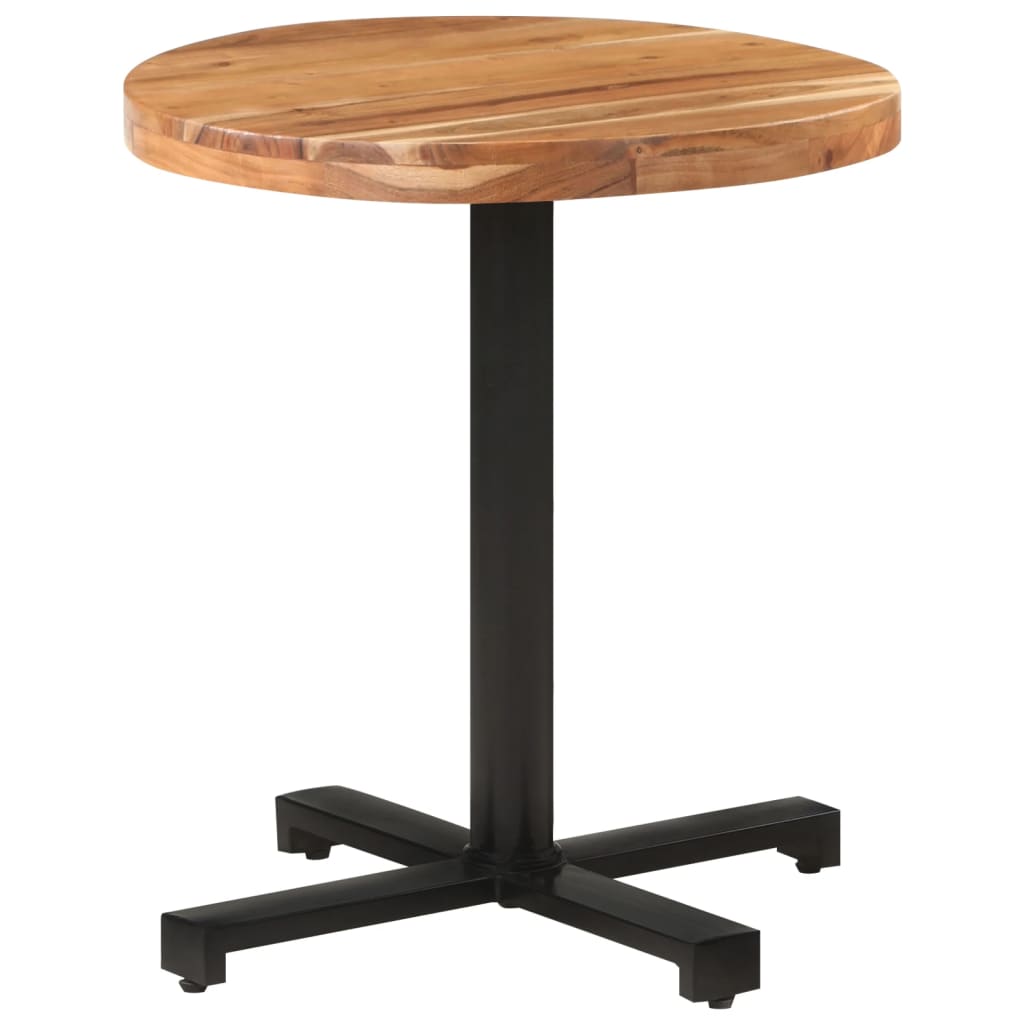 vidaXL Bistro Table Round Ø70x75 cm Solid Acacia Wood