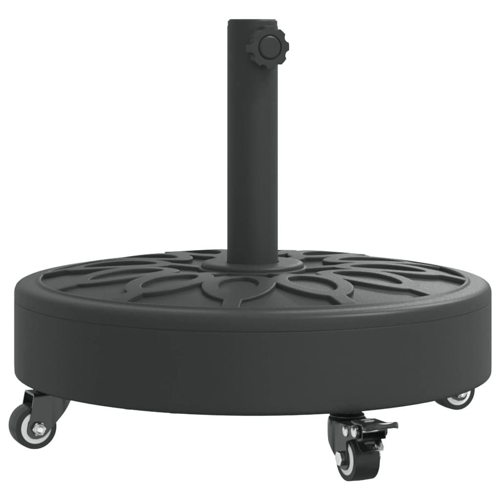 vidaXL Parasol Base with Wheels for Ø38 / 48 mm Poles 27 kg Round