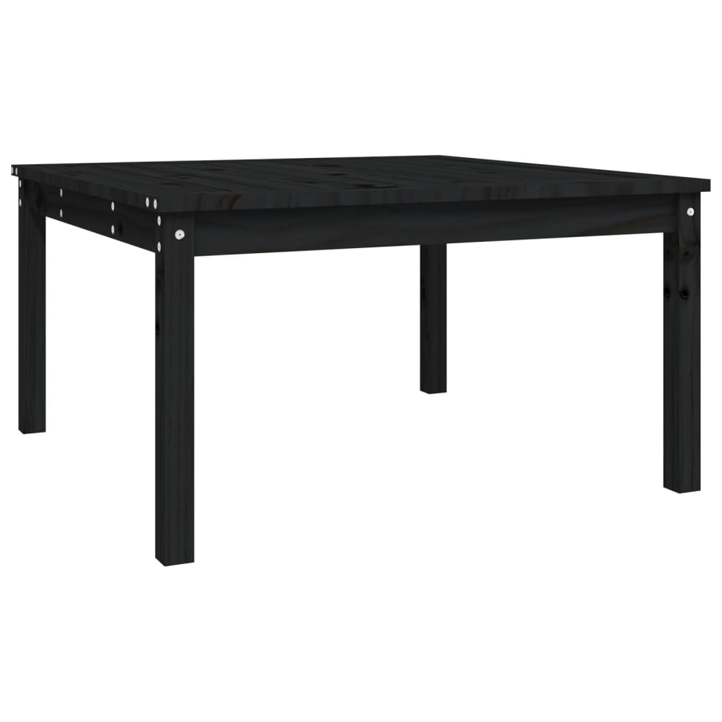 vidaXL Garden Table Black 82.5x82.5x45 cm Solid Wood Pine