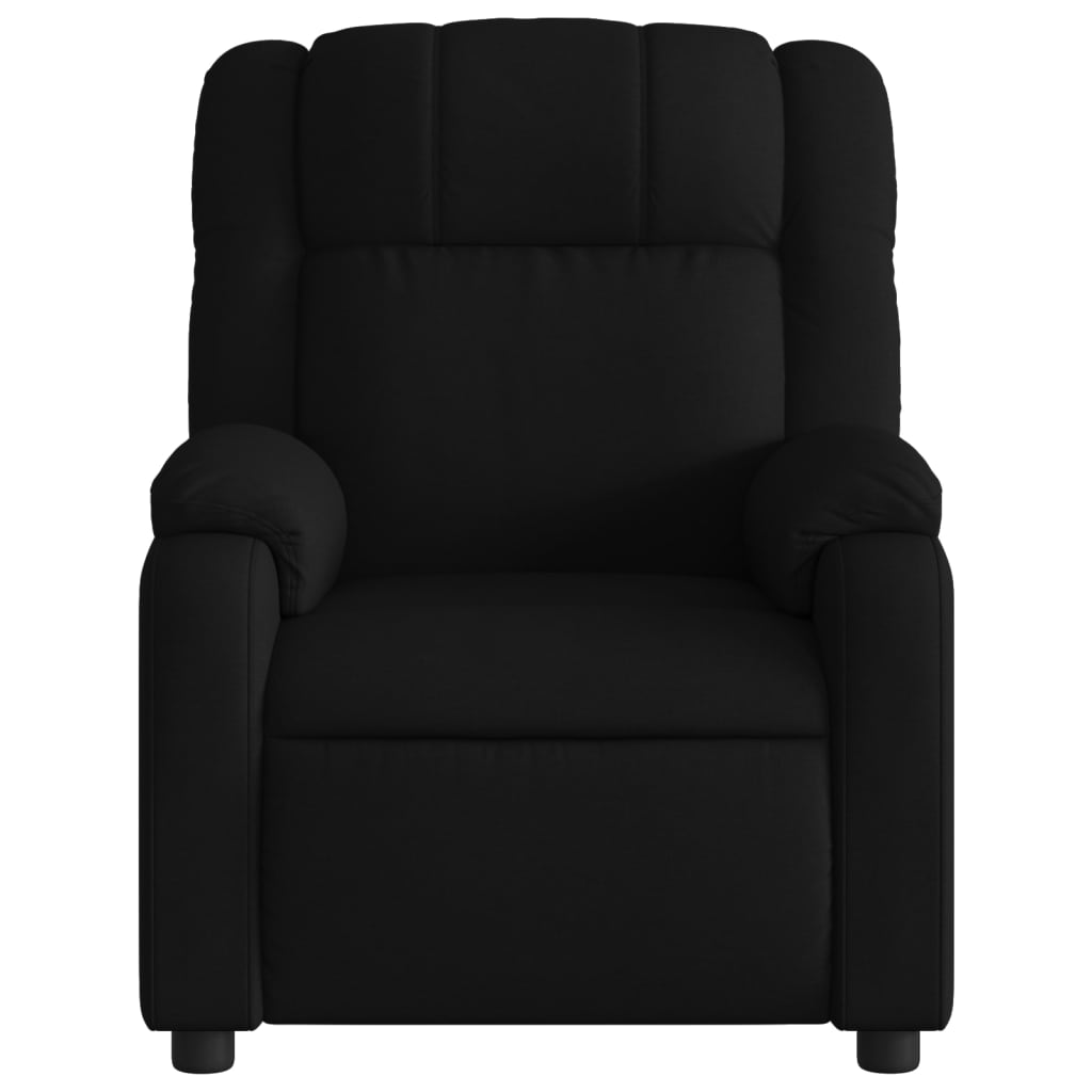 vidaXL Massage Recliner Chair Black Fabric