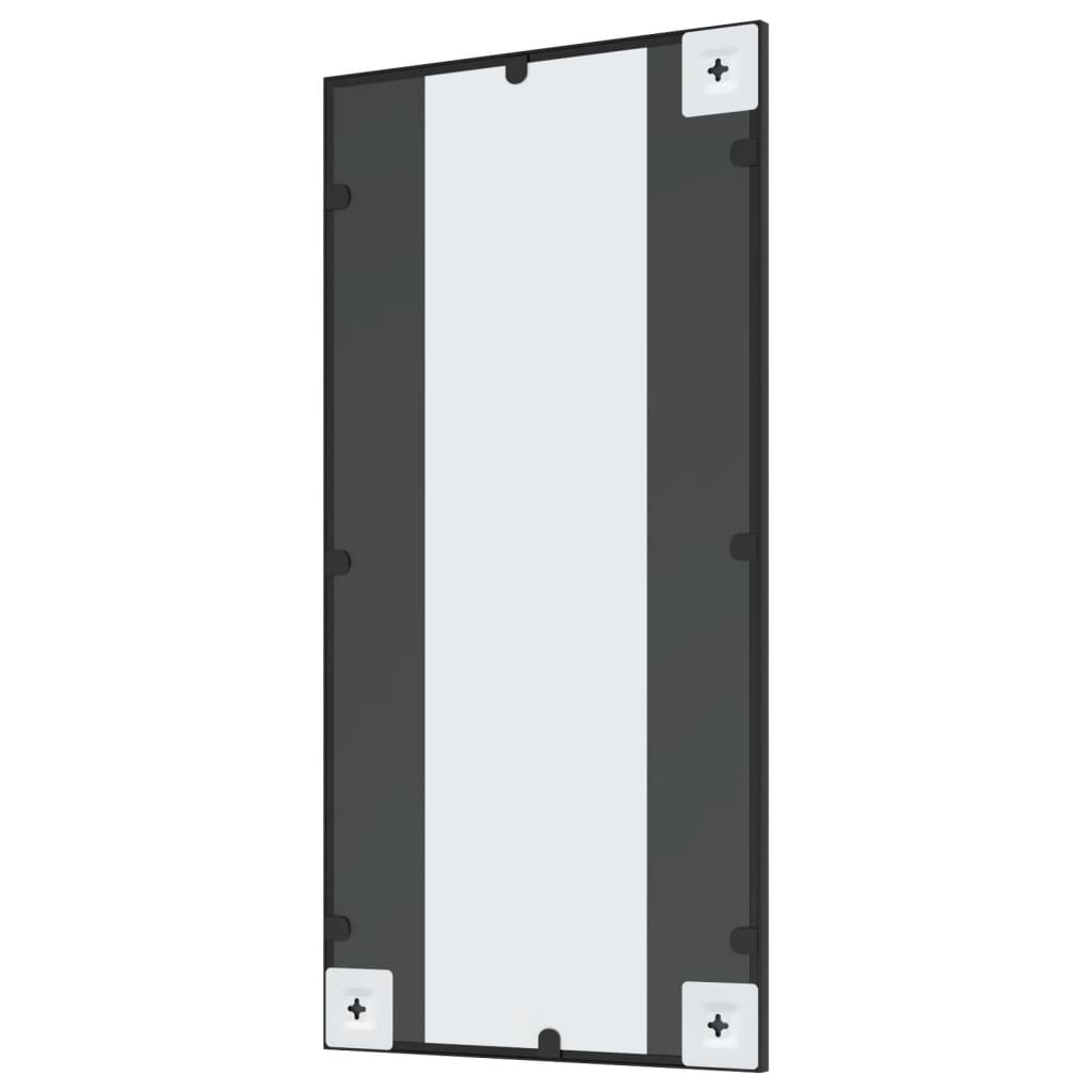 vidaXL Wall Mirror Black 40x80 cm Rectangle Iron