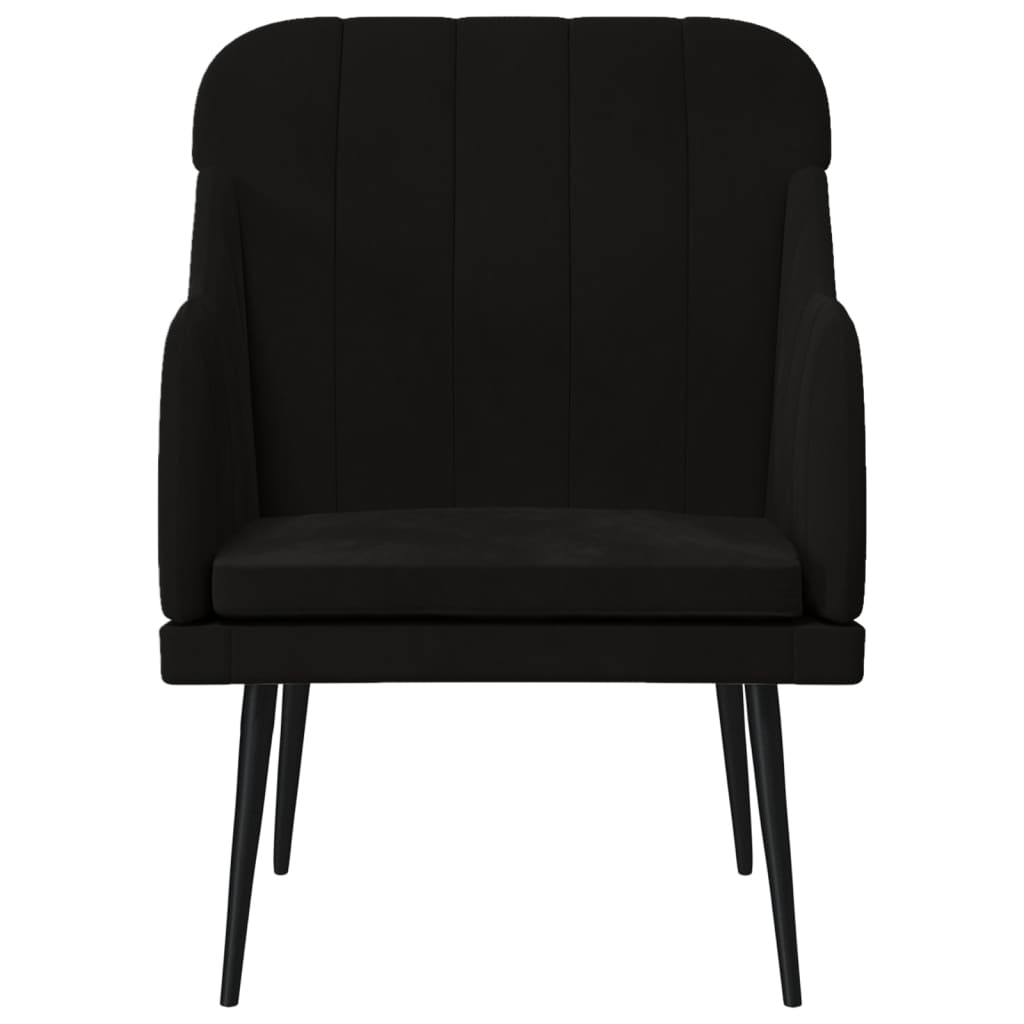 vidaXL Armchair Black 63x76x80 cm Velvet