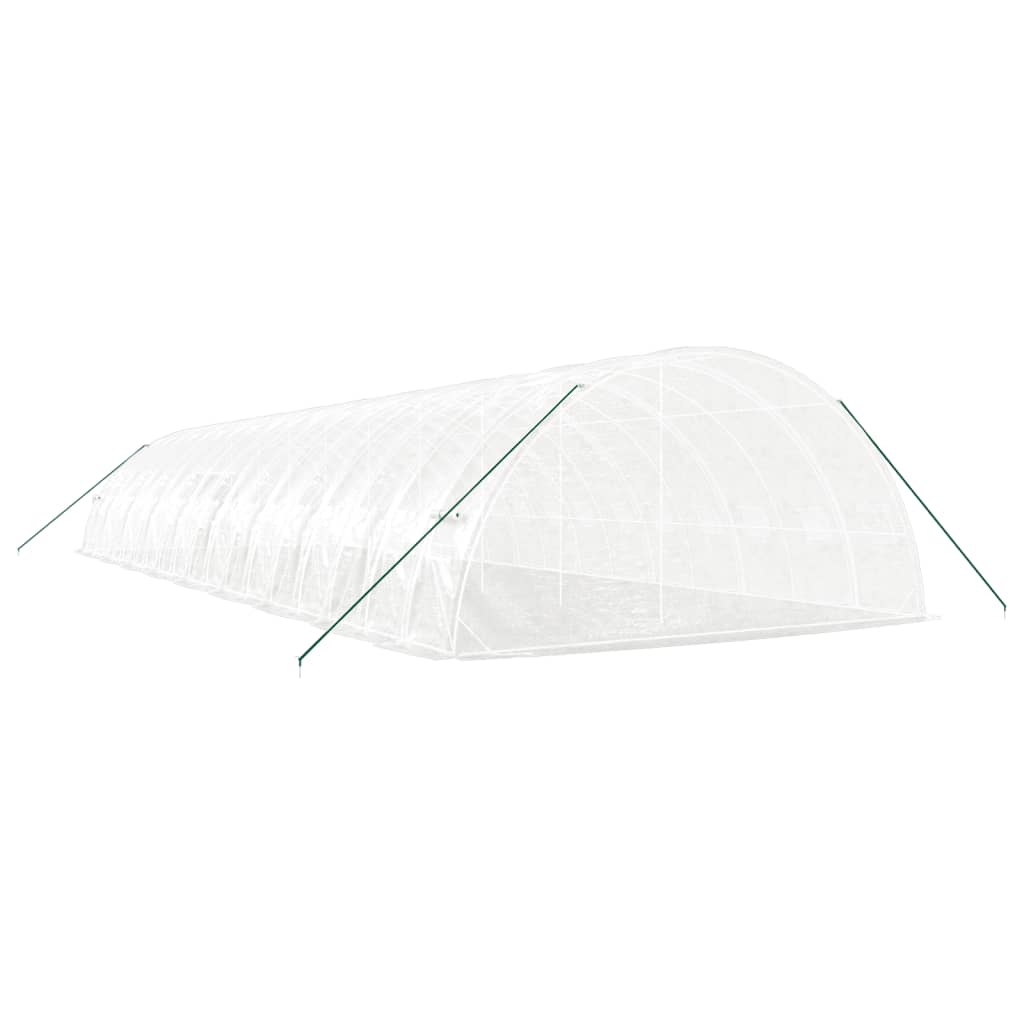 vidaXL Greenhouse with Steel Frame White 108 m² 18x6x2.85 m