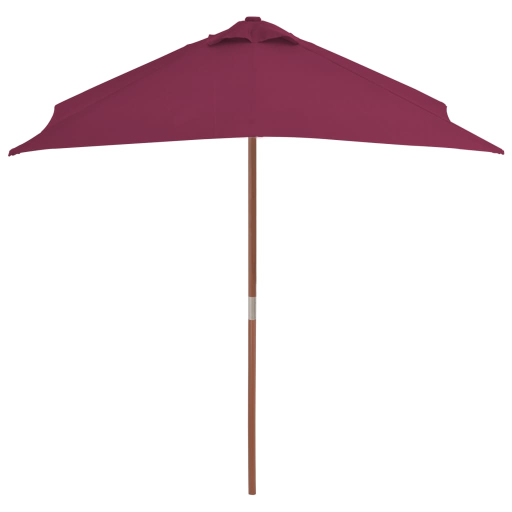 vidaXL Garden Parasol with Wooden Pole 150x200 cm Bordeaux Red