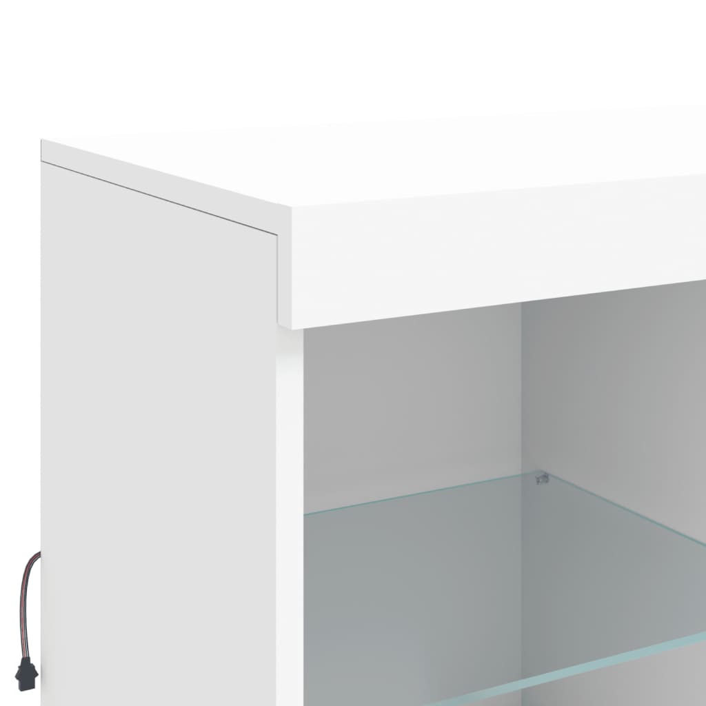 vidaXL Sideboard with LED Lights White 283x37x100 cm