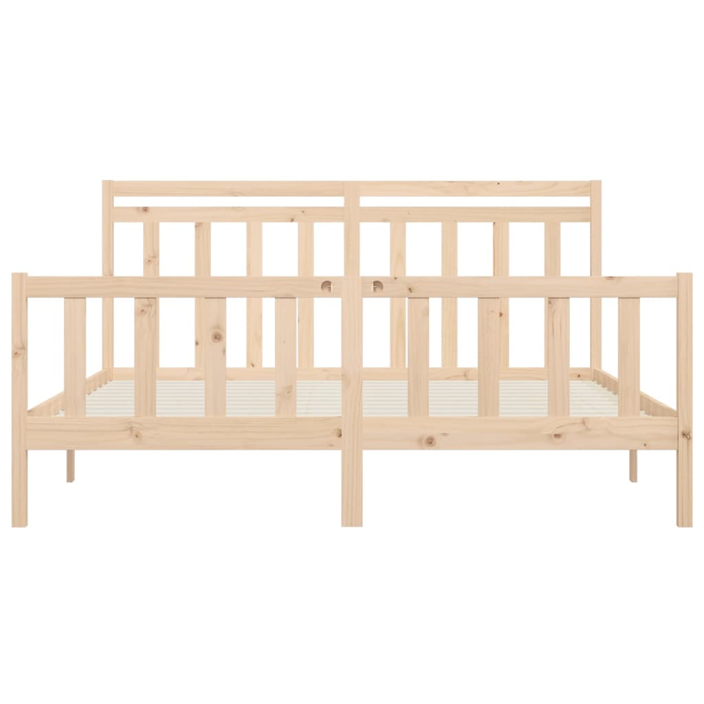 vidaXL Bed Frame without Mattress Solid Wood Pine 180x200 cm Super King