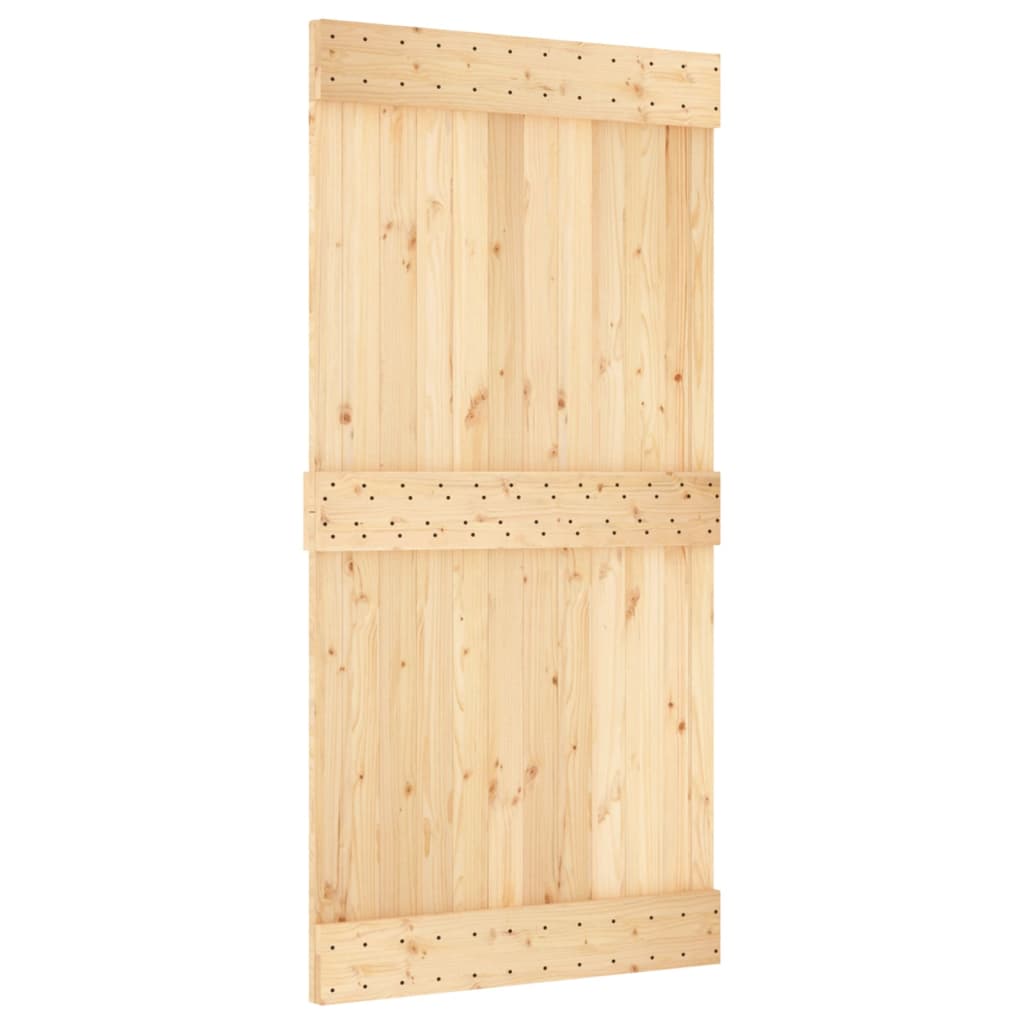 vidaXL Sliding Door with Hardware Set 100x210 cm Solid Wood Pine