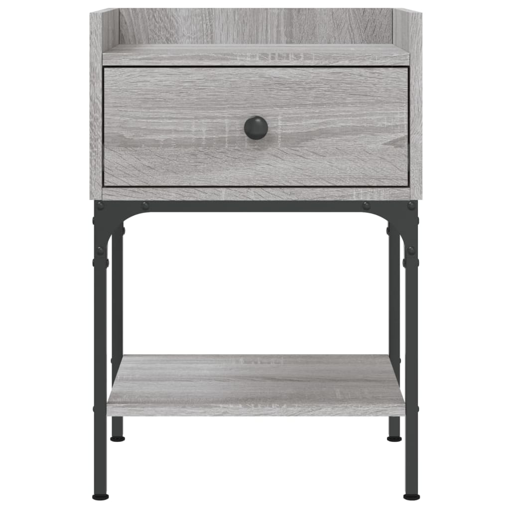 vidaXL Bedside Table Grey Sonoma 40.5x31x60 cm Engineered Wood