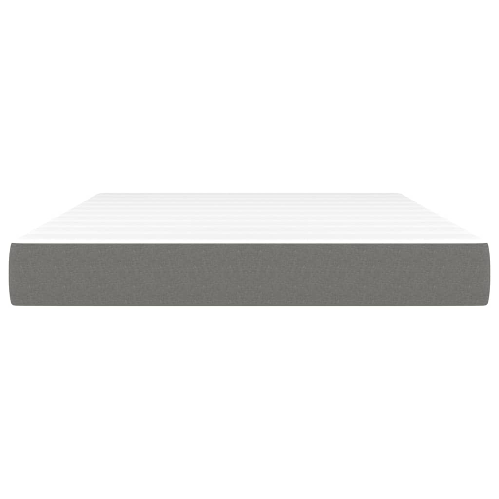 vidaXL Pocket Spring Bed Mattress Dark Grey 137x190x20 cm Full Fabric