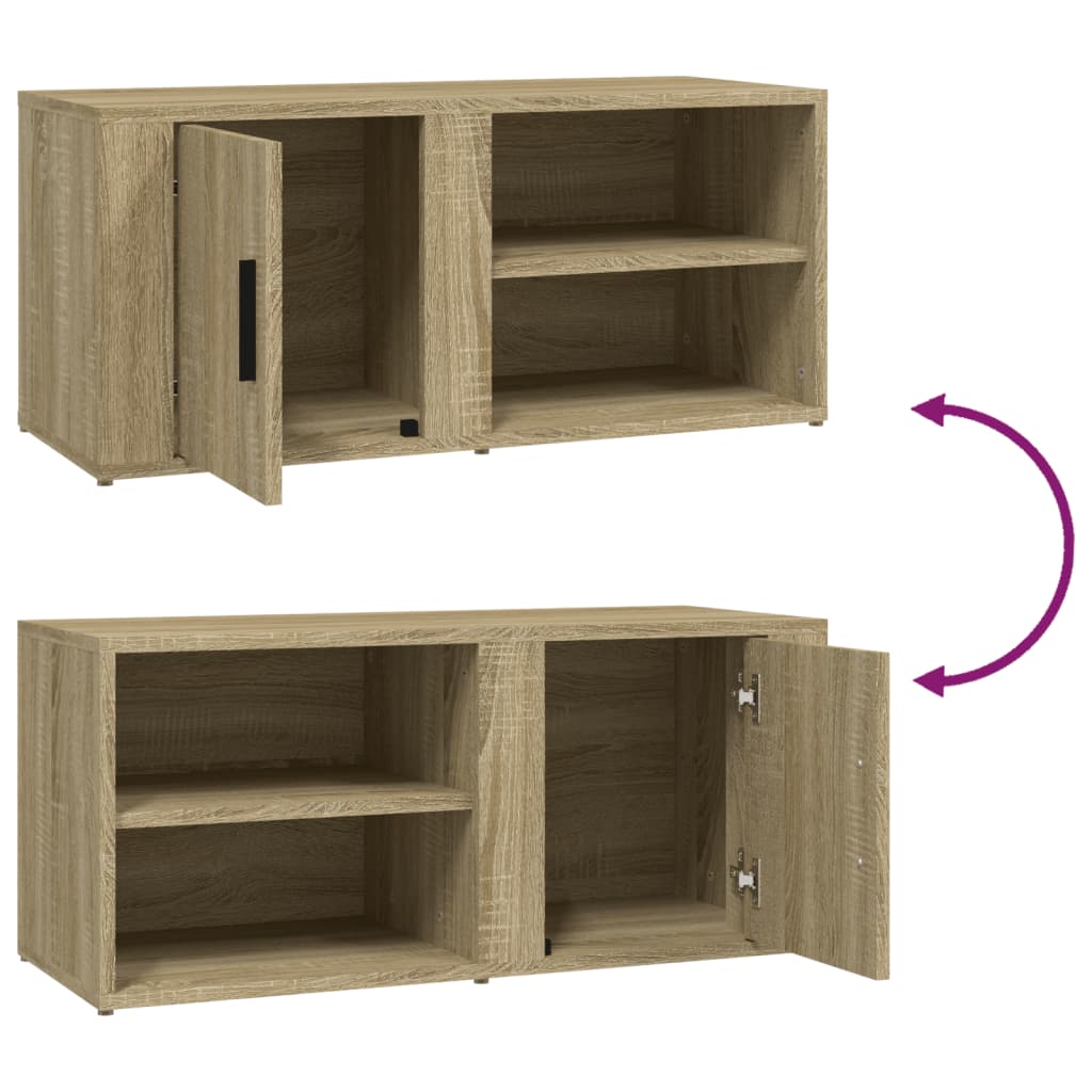 vidaXL TV Cabinets 2 pcs Sonoma Oak 80x31.5x36 cm Engineered Wood