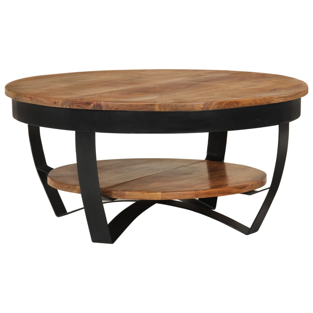 vidaXL Coffee Table 65x65x32 cm Solid Acacia Wood