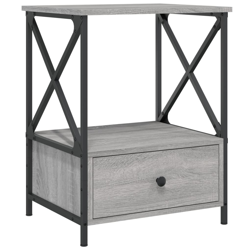 vidaXL Bedside Tables 2 pcs Grey Sonoma 50x41x65 cm Engineered Wood