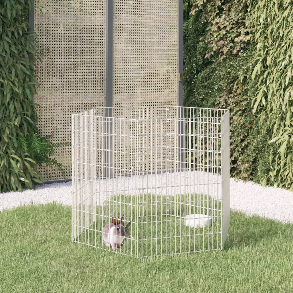 vidaXL Free Range Animal Enclosure 6-Panel 54x80 cm Galvanised Iron