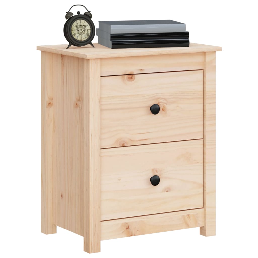 vidaXL Bedside Cabinet 50x35x61.5 cm Solid Wood Pine