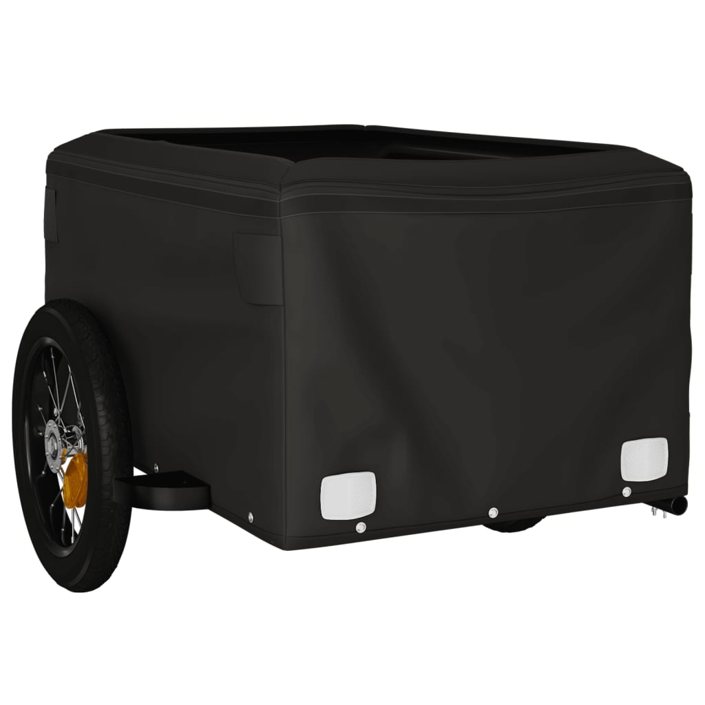 vidaXL Bike Trailer Black and Grey 30 kg Iron