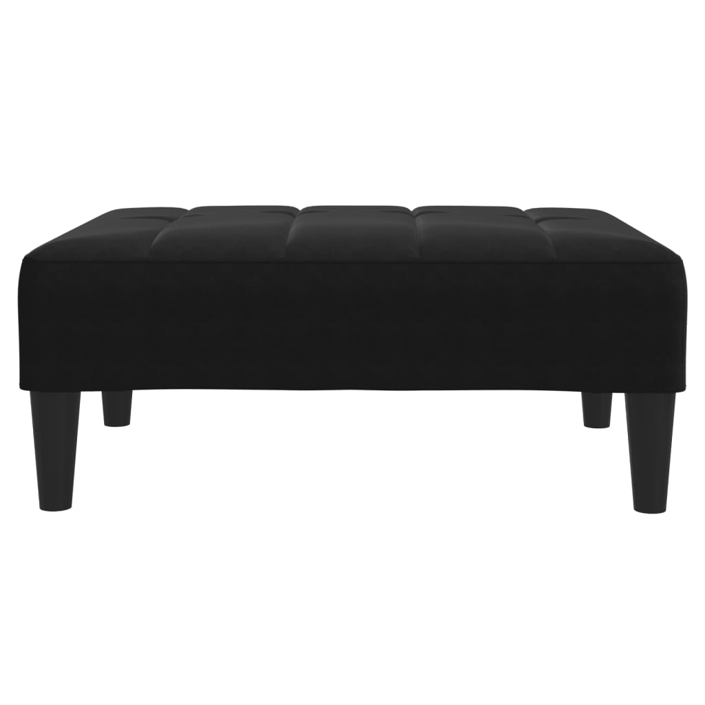 vidaXL Footstool Black 77x55x31 cm Velvet