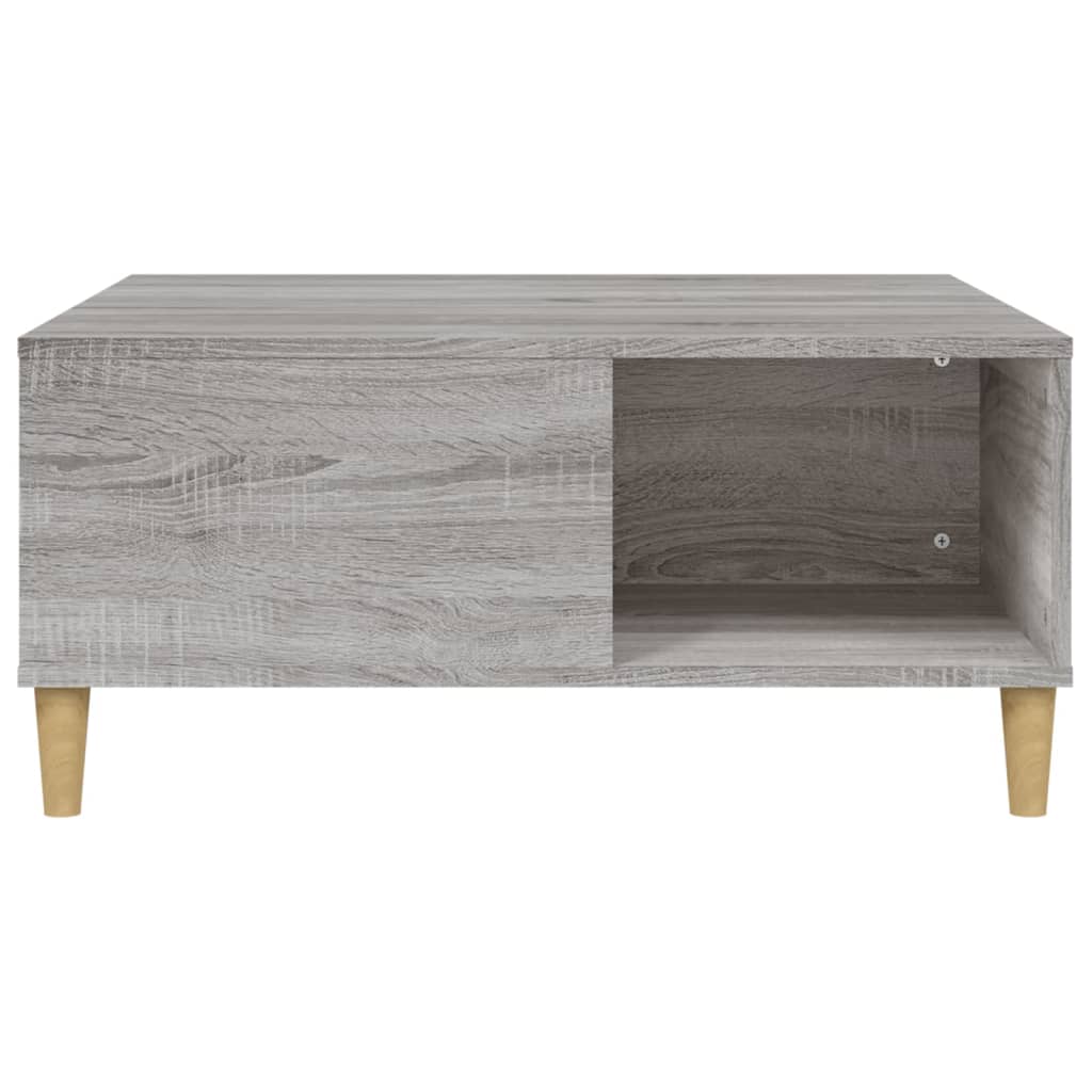 vidaXL Coffee Table Grey Sonoma 80x80x36.5 cm Engineered Wood