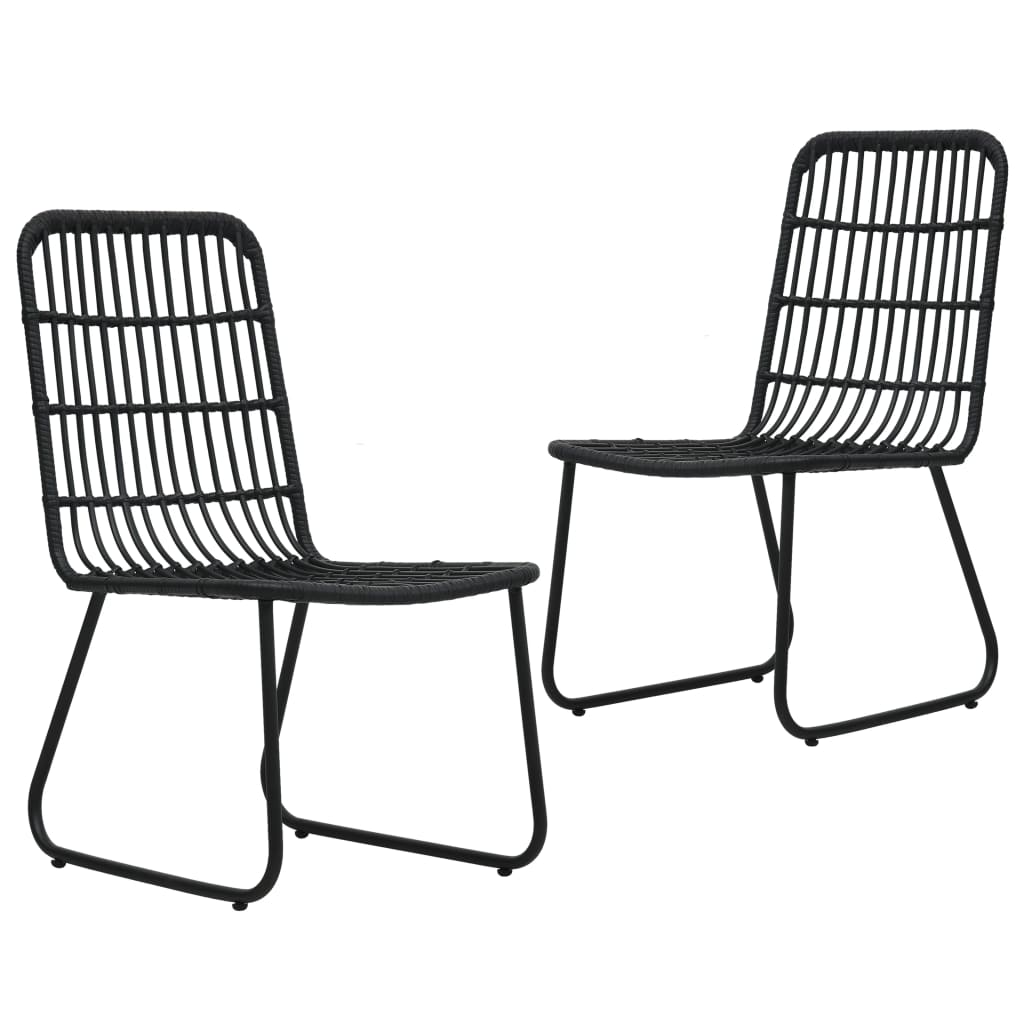 vidaXL 3 Piece Outdoor Dining Set Poly Rattan and Glass