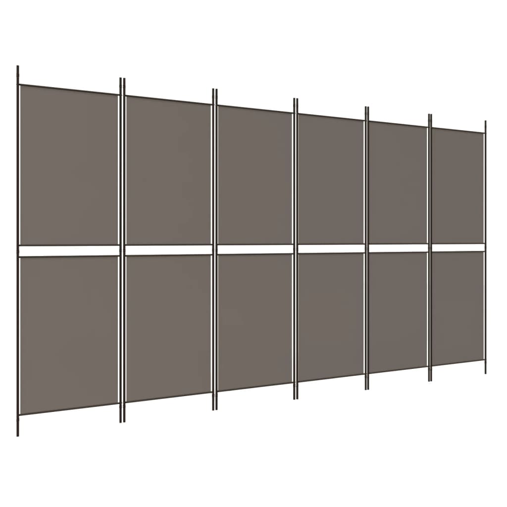 vidaXL 6-Panel Room Divider Anthracite 300x220 cm Fabric