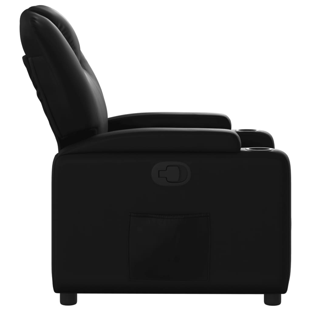 vidaXL Recliner Chair Black Faux Leather