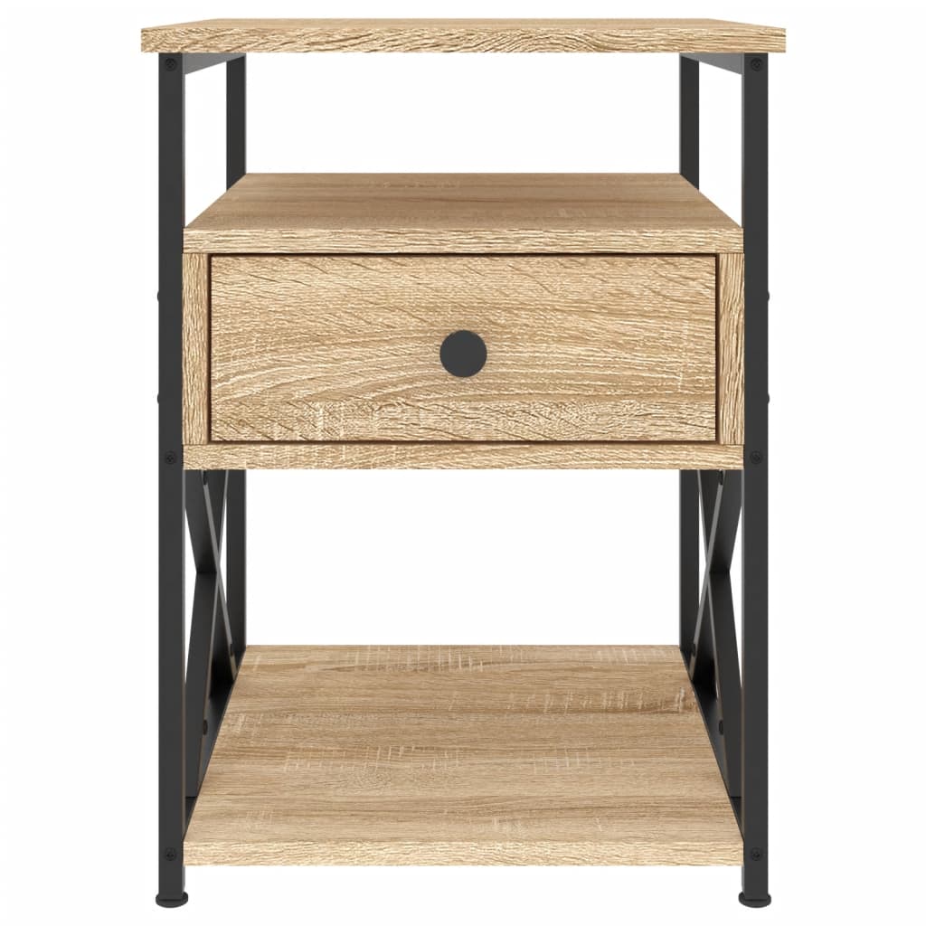 vidaXL Bedside Cabinets 2 pcs Sonoma Oak 40x42x55 cm Engineered Wood