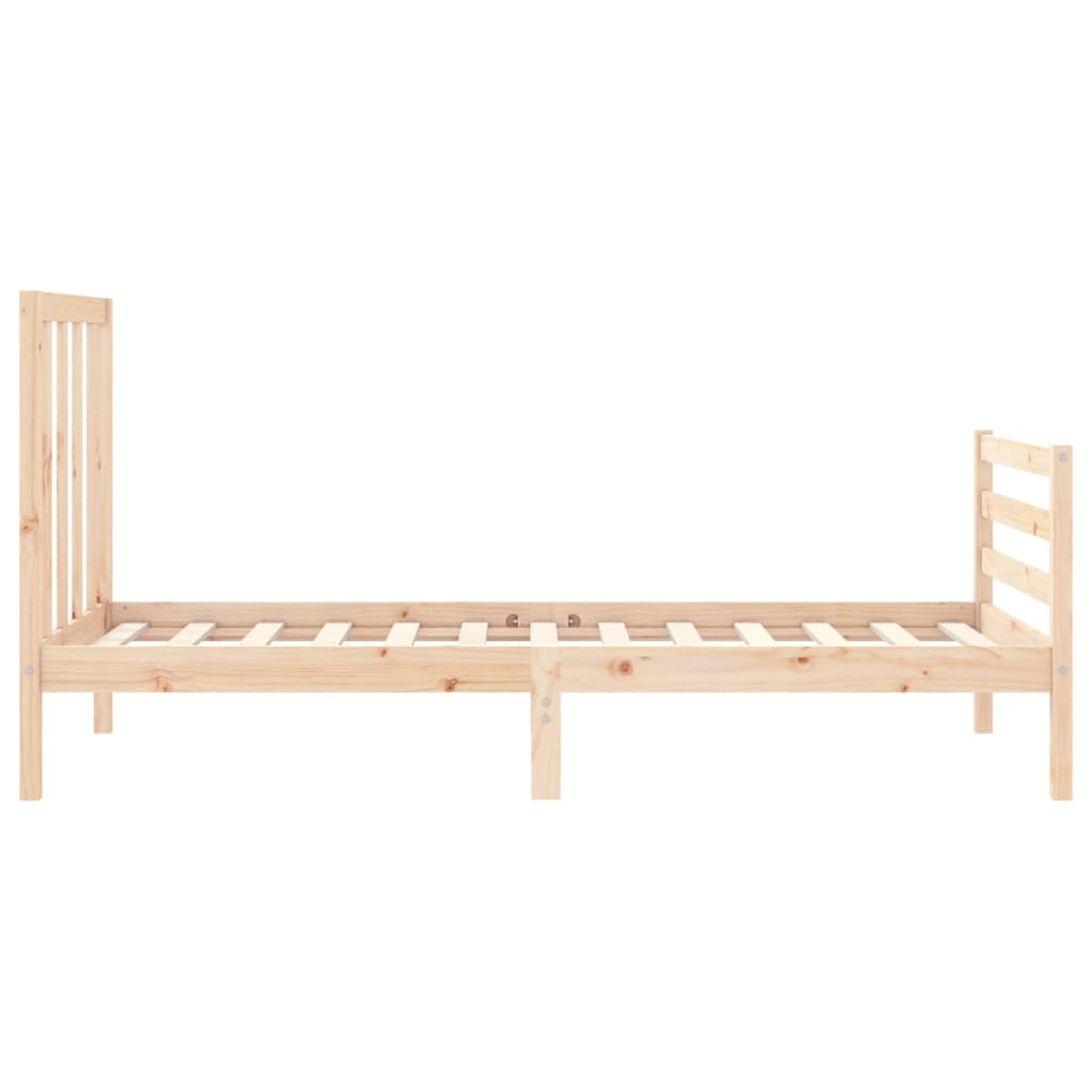 vidaXL Bed Frame without Mattress Single Solid Wood Pine