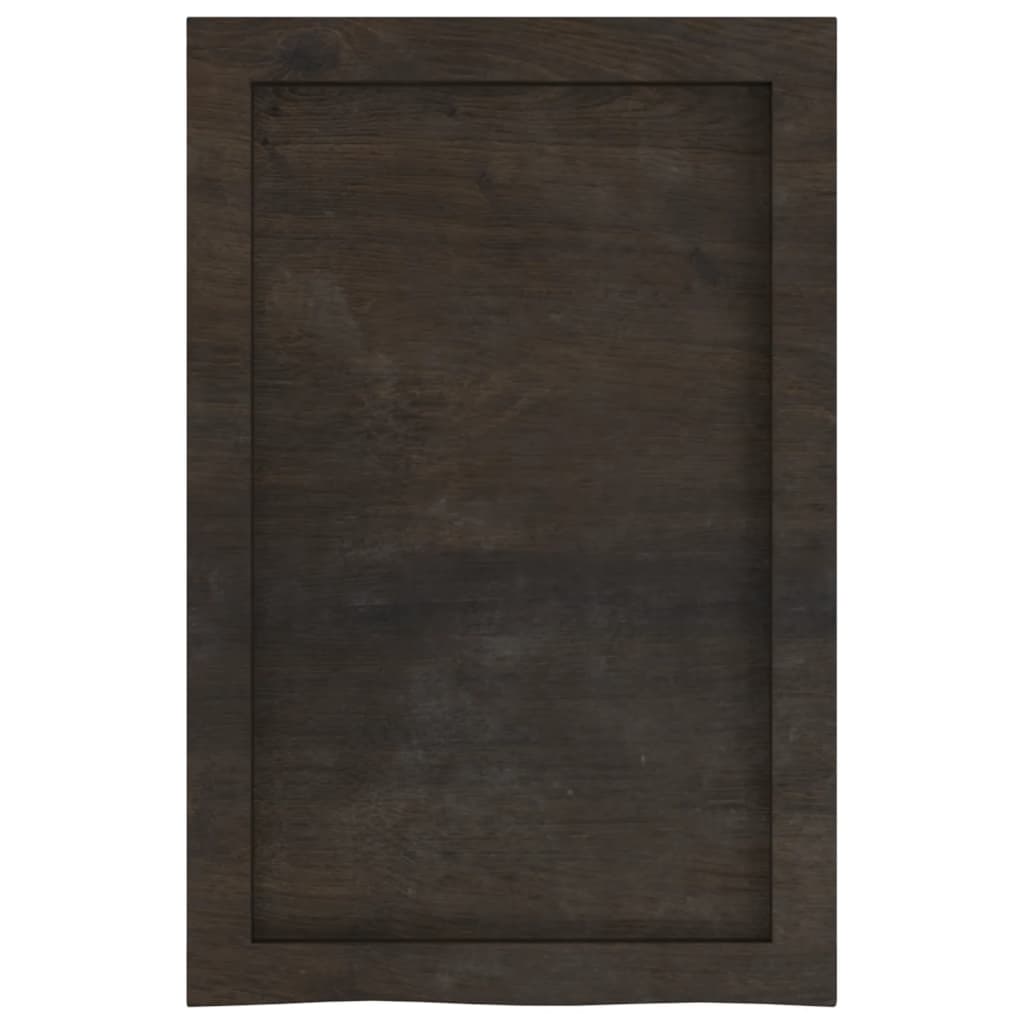 vidaXL Bathroom Countertop Dark Brown 40x60x(2-4) cm Treated Solid Wood