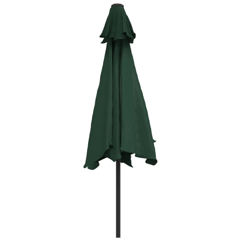 vidaXL Garden Parasol Green 3m Steel Pole