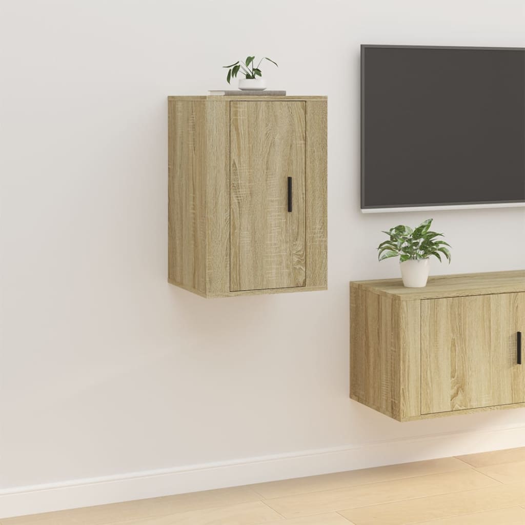 vidaXL Wall Mounted TV Cabinet Sonoma Oak 40x34.5x60 cm