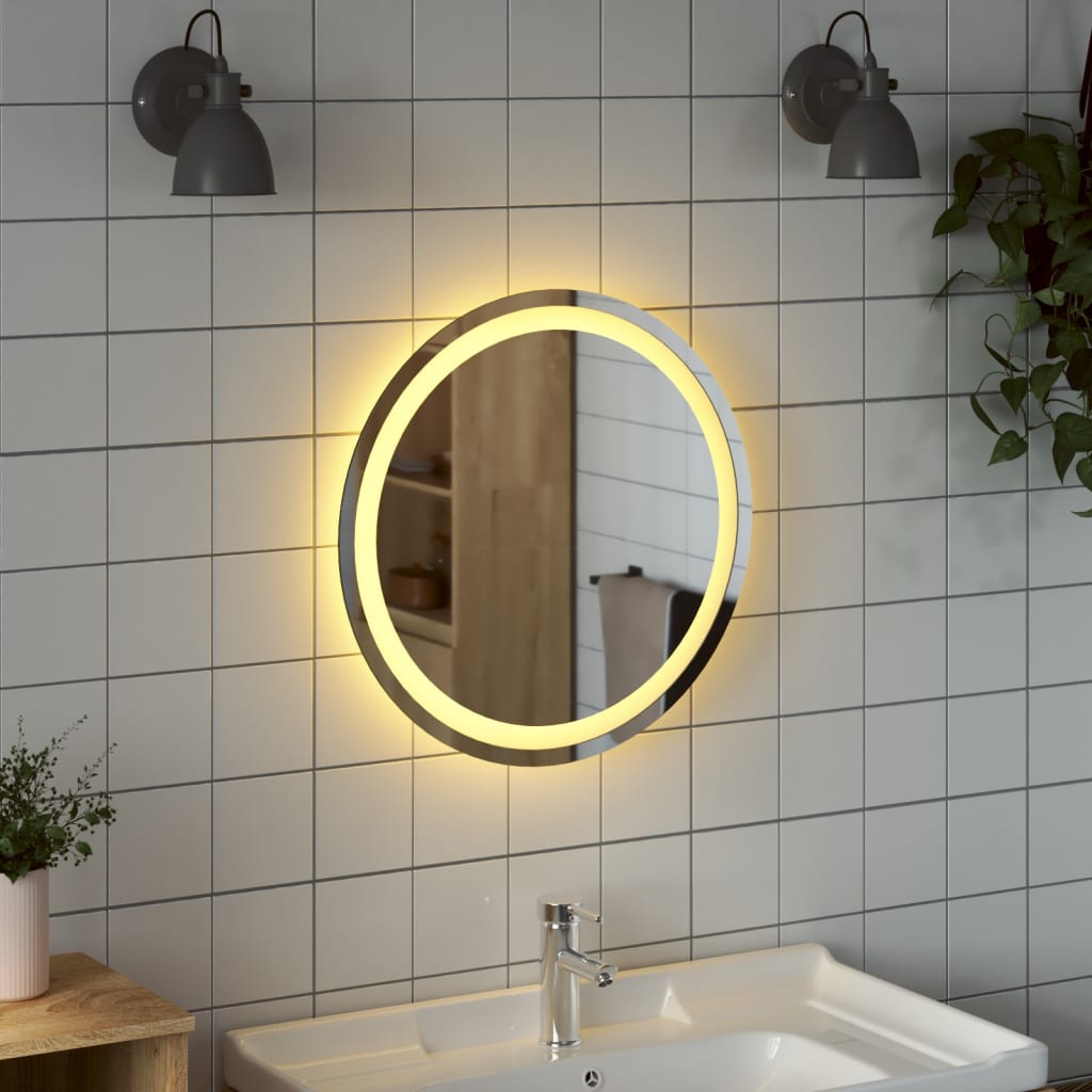 vidaXL LED Bathroom Mirror 50 cm Round