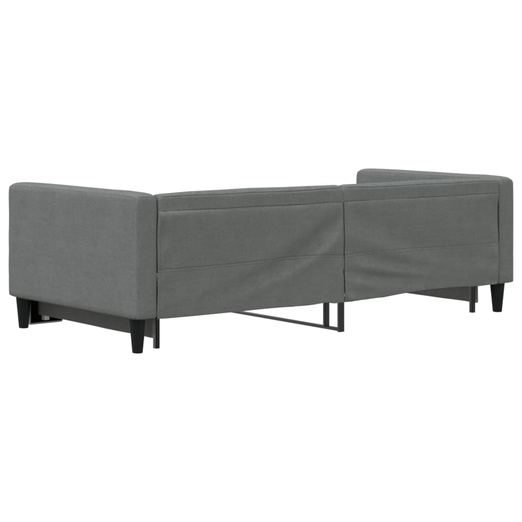 vidaXL Daybed with Trundle without Mattress Dark Grey 90x190 cm