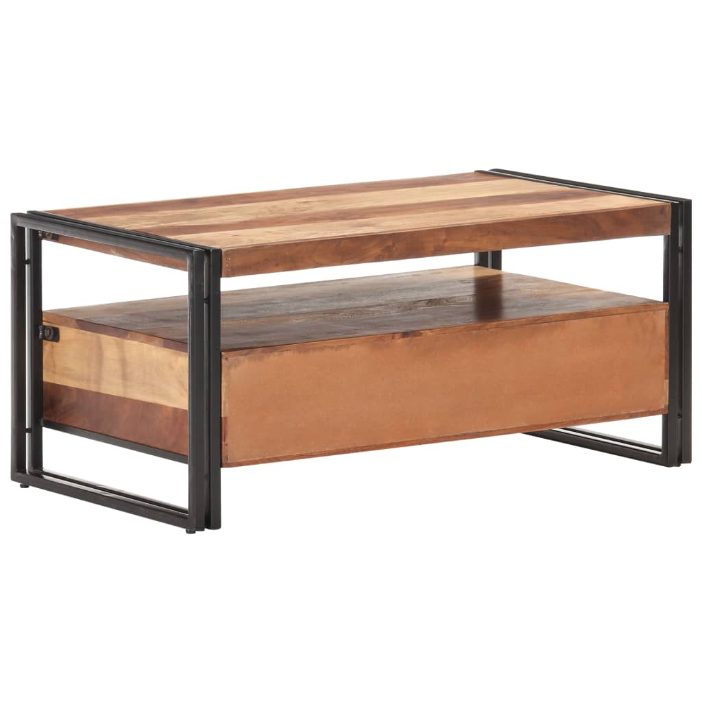 vidaXL Coffee Table 100x55x45cm Solid Acacia Wood