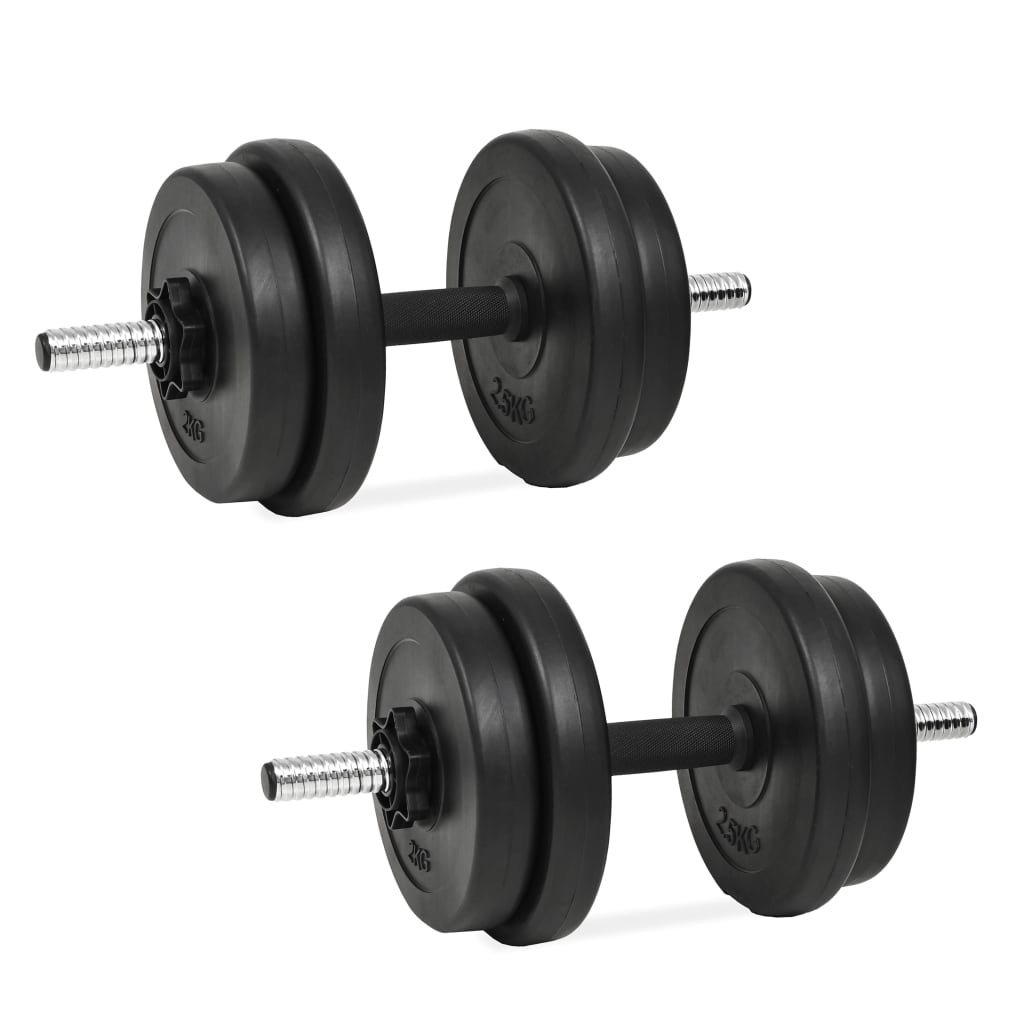 vidaXL 14 Piece Dumbbell Set 20 kg