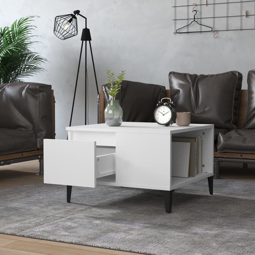 vidaXL Coffee Table White 55x55x36.5 cm Engineered Wood