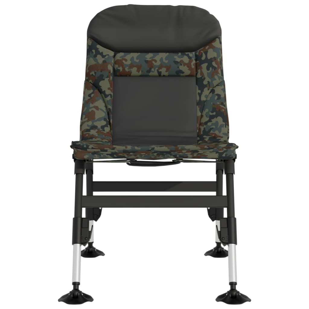 vidaXL Fishing Chair with Adjustable Mud Legs Foldable Camouflage