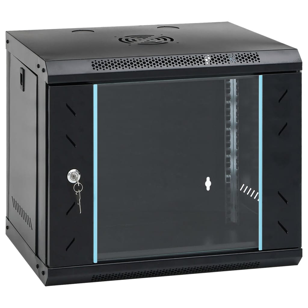 vidaXL 9U Wall Mounted Network Cabinet 19" IP20 53x40x45 cm