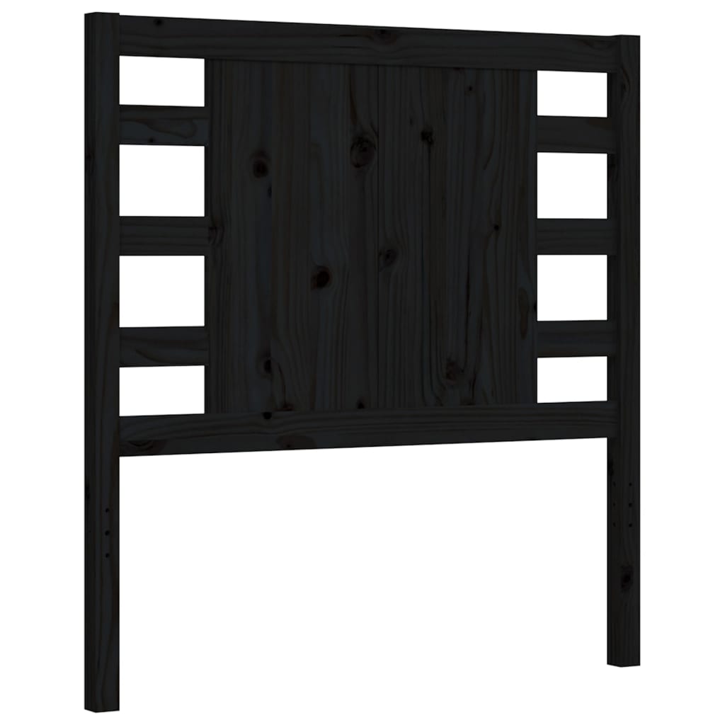 vidaXL Bed Frame without Mattress Black Single Solid Wood Pine