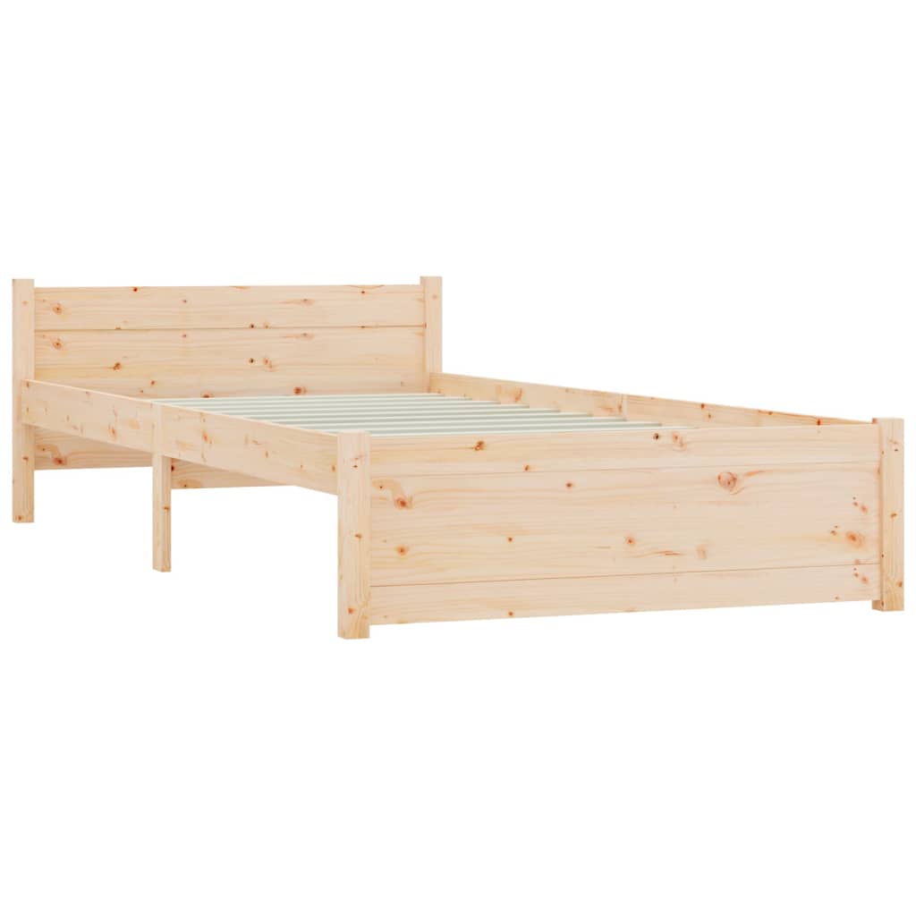 vidaXL Bed Frame without Mattress Solid Wood 90x190 cm Single