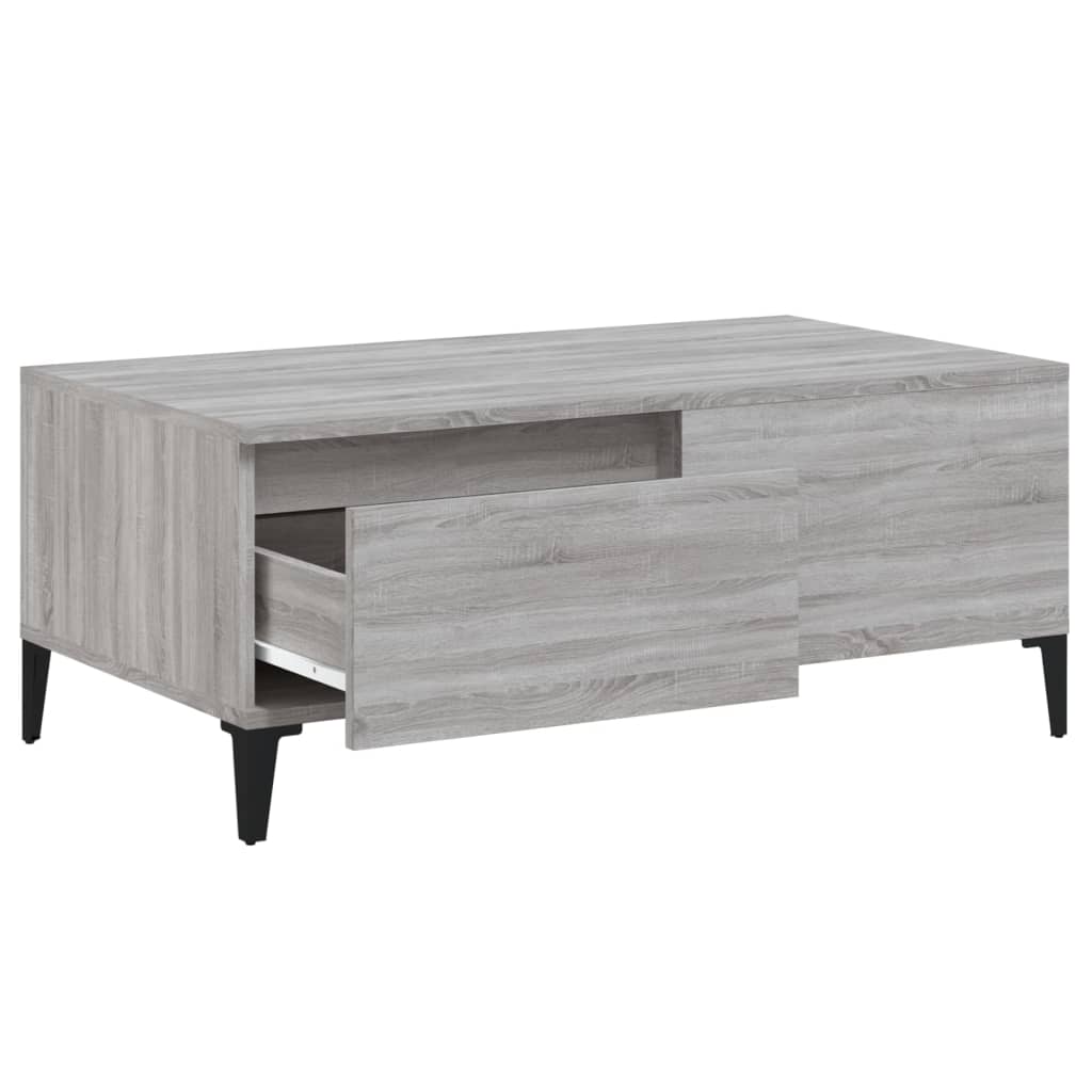 vidaXL Coffee Table Grey Sonoma 90x50x36.5 cm Engineered Wood