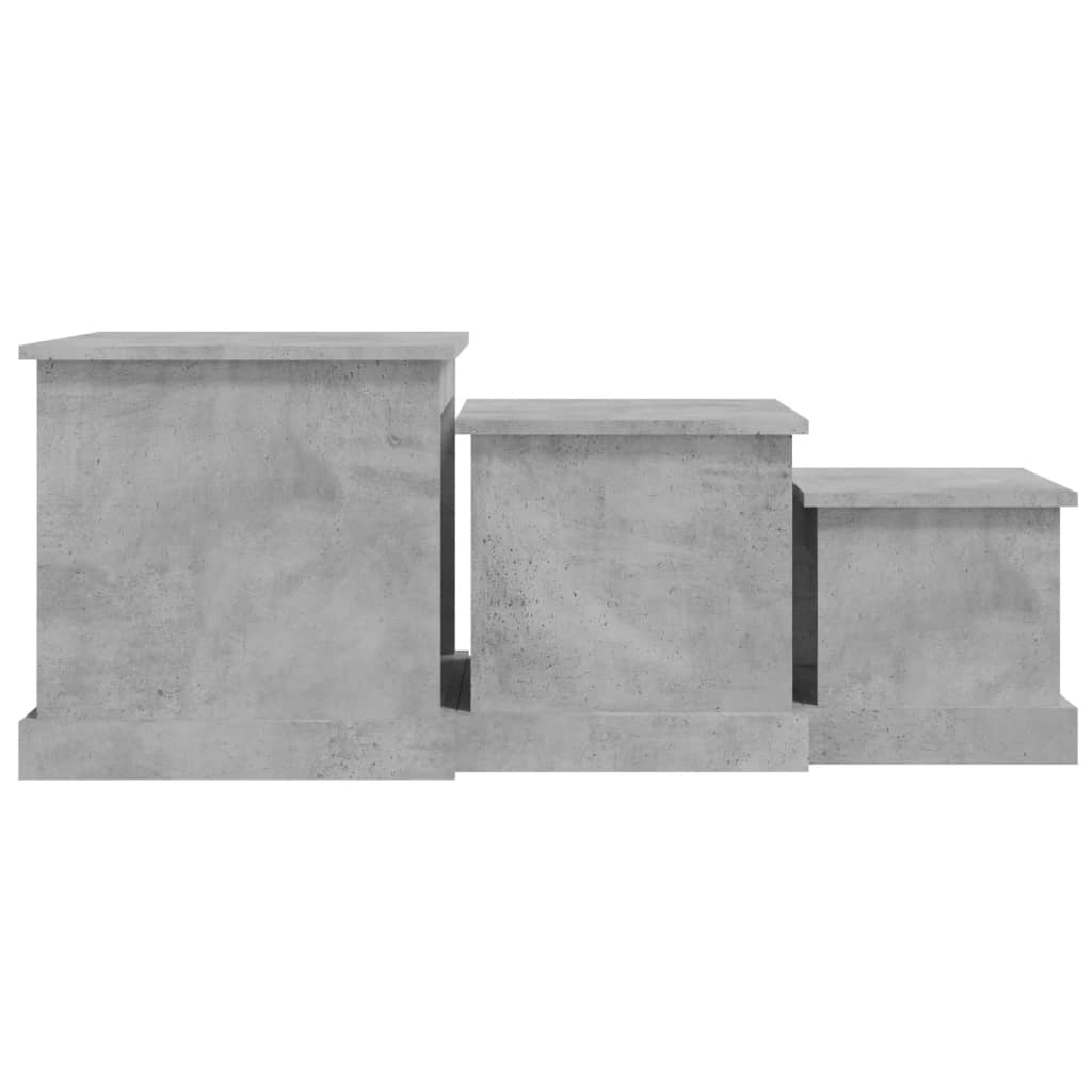 vidaXL Coffee Tables 3 pcs Concrete Grey Engineered Wood