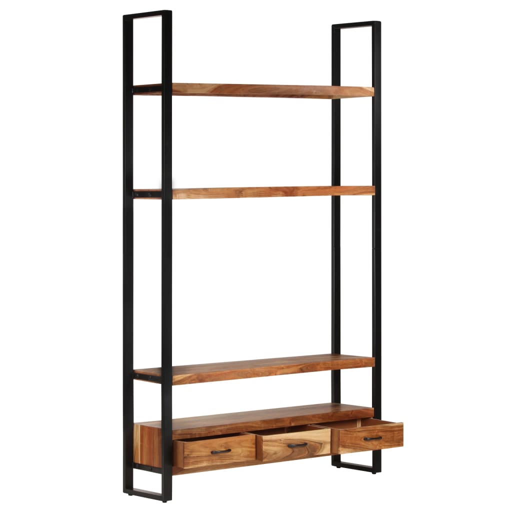 vidaXL Bookshelf 118x30x200 cm Solid Acacia Wood