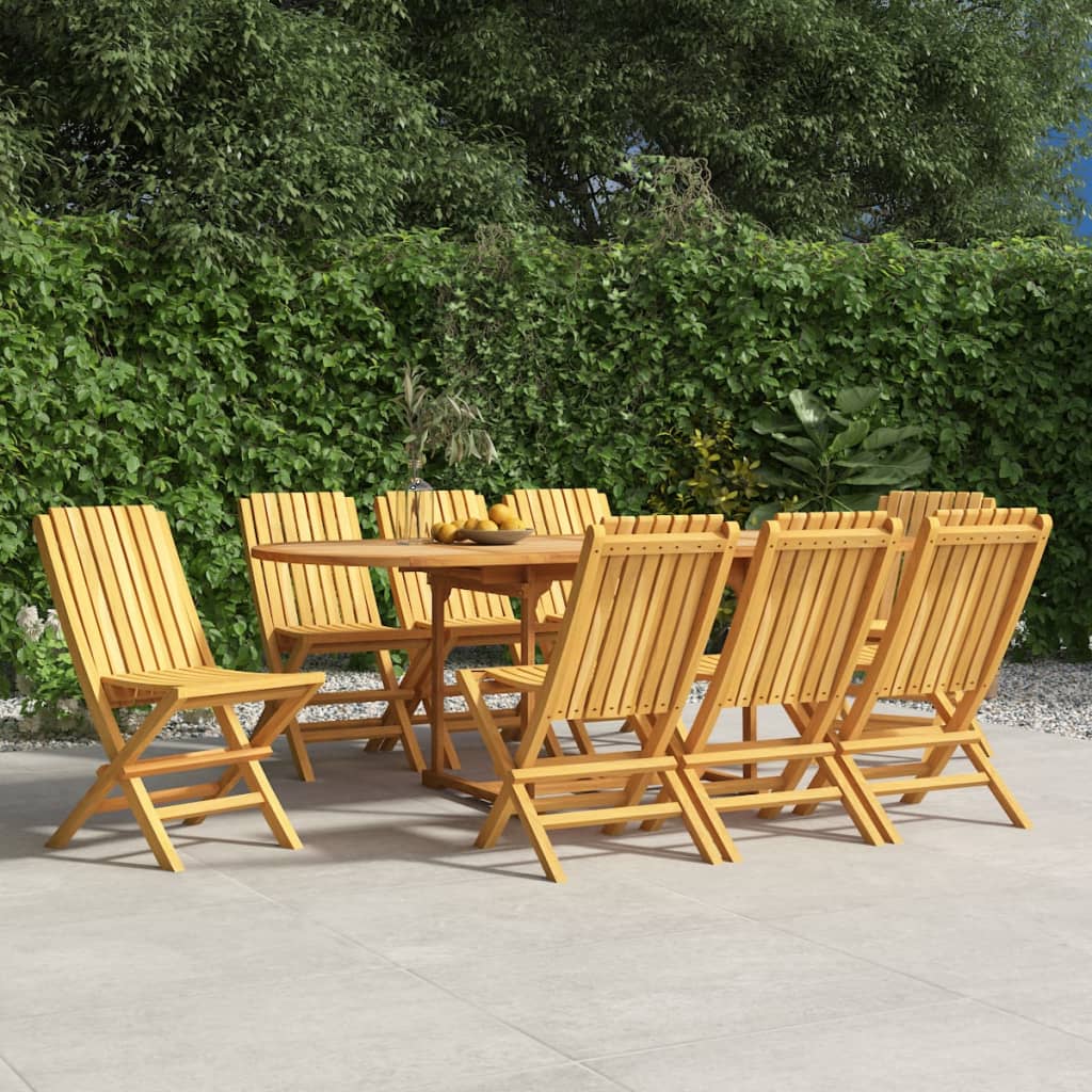 vidaXL Folding Garden Chairs 8 pcs 47x47x89 cm Solid Wood Teak